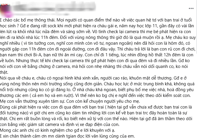 Con gái cứ 11h đêm là lén ra khỏi nhà, bà mẹ định vị xe đạp theo dõi, phát hiện điều đau lòng: “Tôi rất rối, không biết xử lý ra sao”- Ảnh 1.