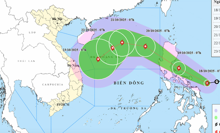 Chiều tối mai bão Fengshen vào Biển Đông, miền Trung lại đối diện đợt mưa lớn- Ảnh 1.