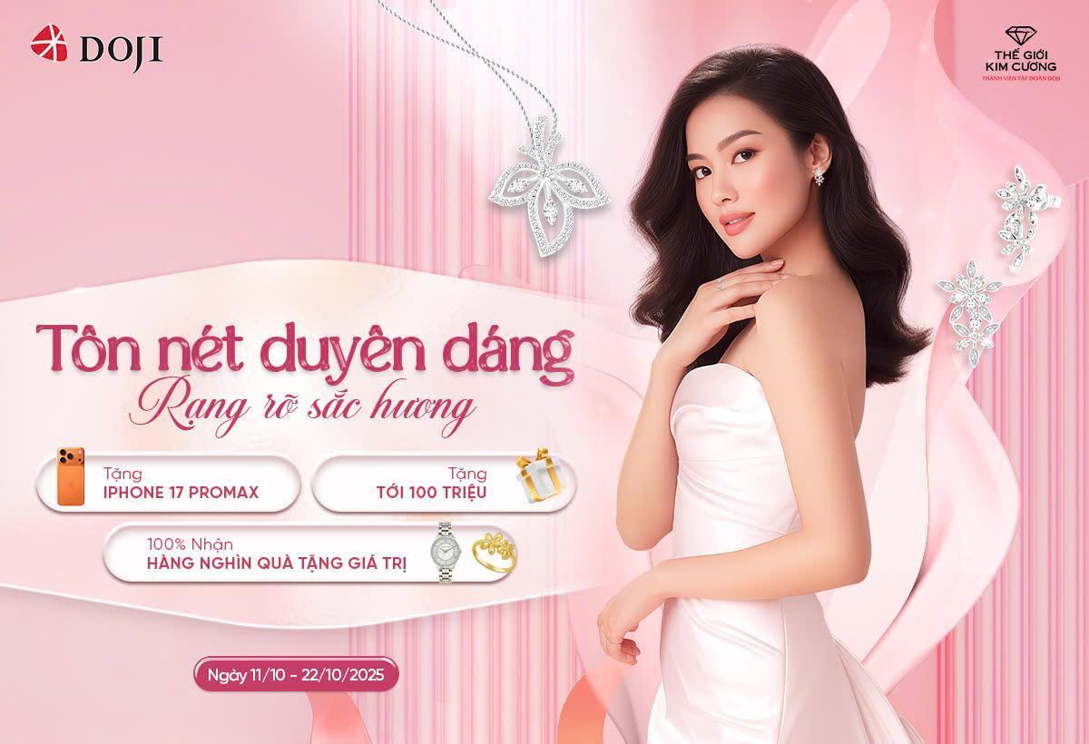Mừng ngày 20/10, DOJI và Thế giới kim cương tặng tới 100 triệu và iPhone 17 Pro Max- Ảnh 4.