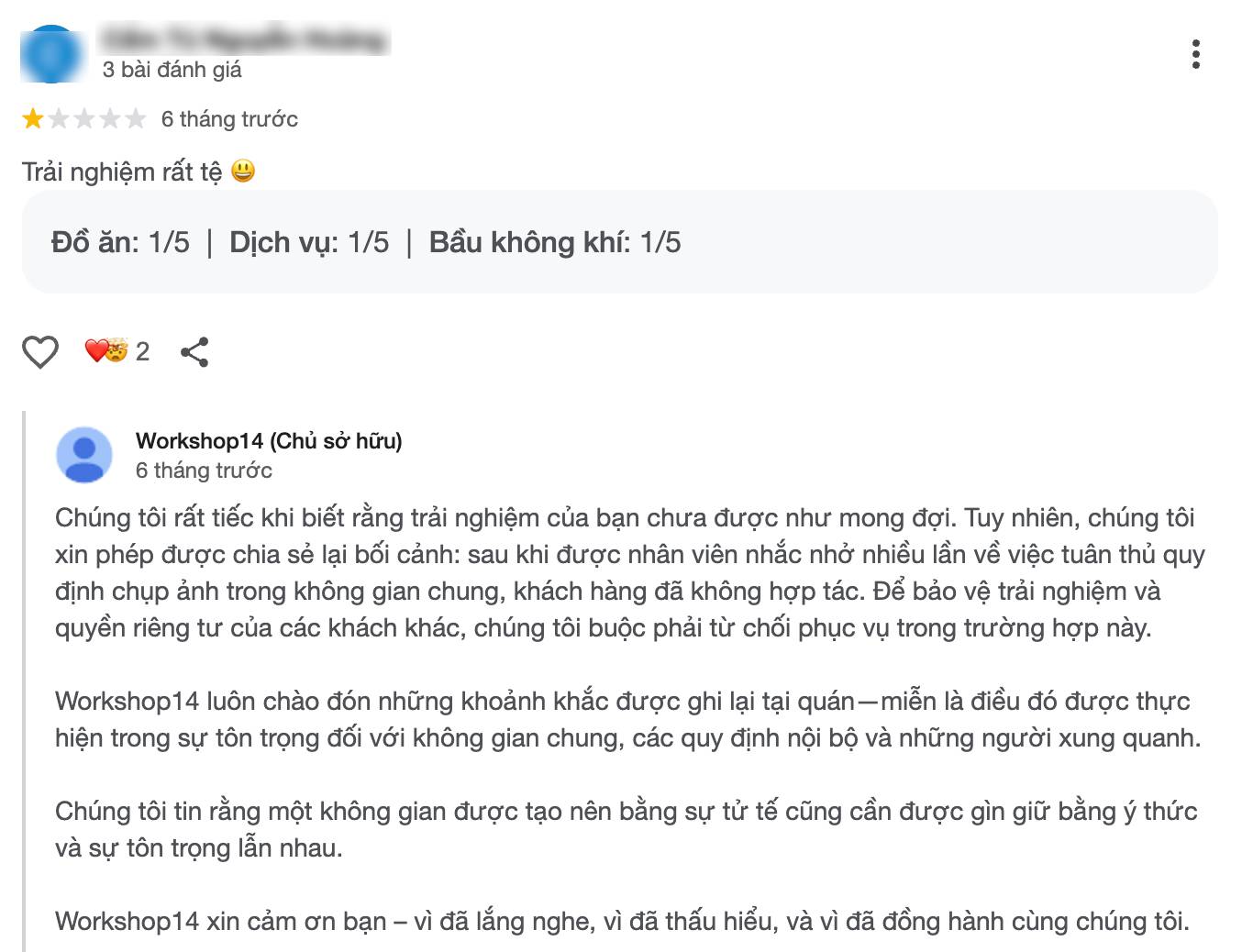 "Không được chụp ảnh" nên khách review 1 sao, quán rượu Hà Nội đáp trả: Chúng tôi không phù hợp với nhu cầu các bạn- Ảnh 4.