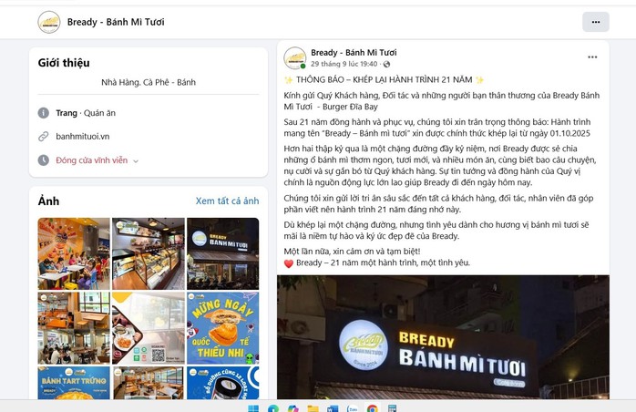 Bác sĩ là chủ thương hiệu bánh mì vừa đóng cửa vĩnh viễn ở TP Hồ Chí Minh sau 21 năm 