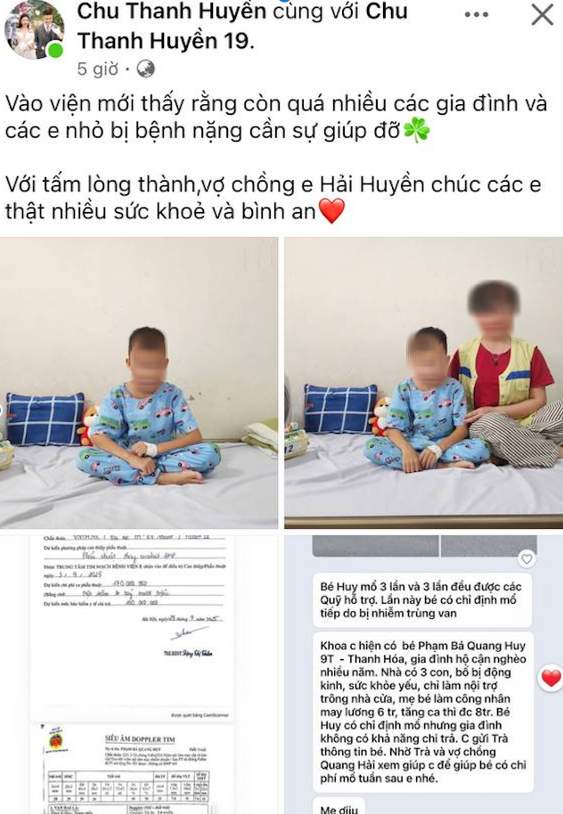 Quang Hải - Chu Thanh Huyền tài trợ mổ tim cho bệnh nhi nghèo, nguồn gốc số tiền còn gây xúc động hơn- Ảnh 1.