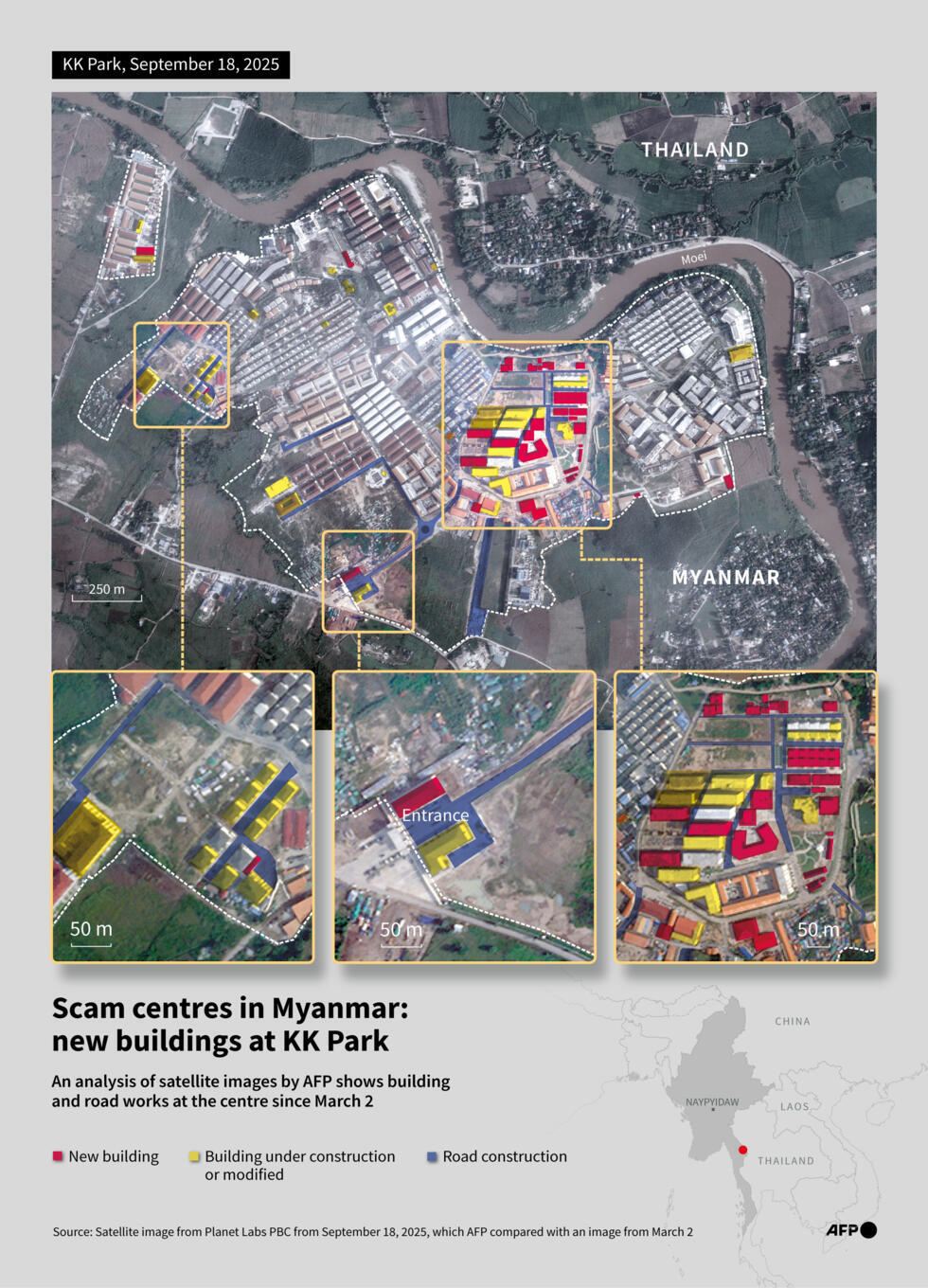 Vạch trần “thành phố lừa đảo” ở Myanmar: Starlink phủ kín mái nhà, 100.000 người làm việc như nô lệ vẫn bị giam giữ- Ảnh 3.