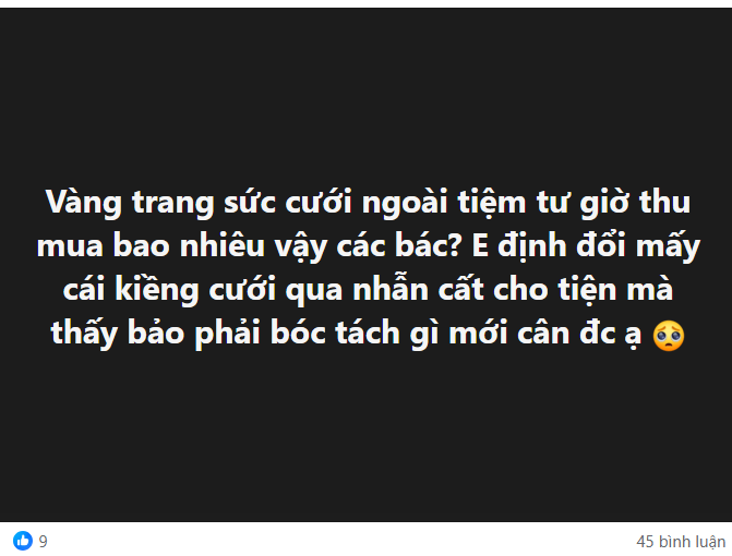 "Khi giá vàng tăng cao, nhẫn cưới cũng chỉ là một cái tên"- Ảnh 3.