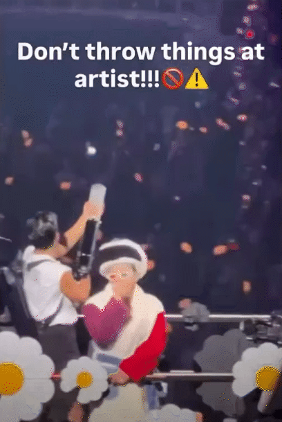 G-Dragon bị ném đồ trúng mặt- Ảnh 1.