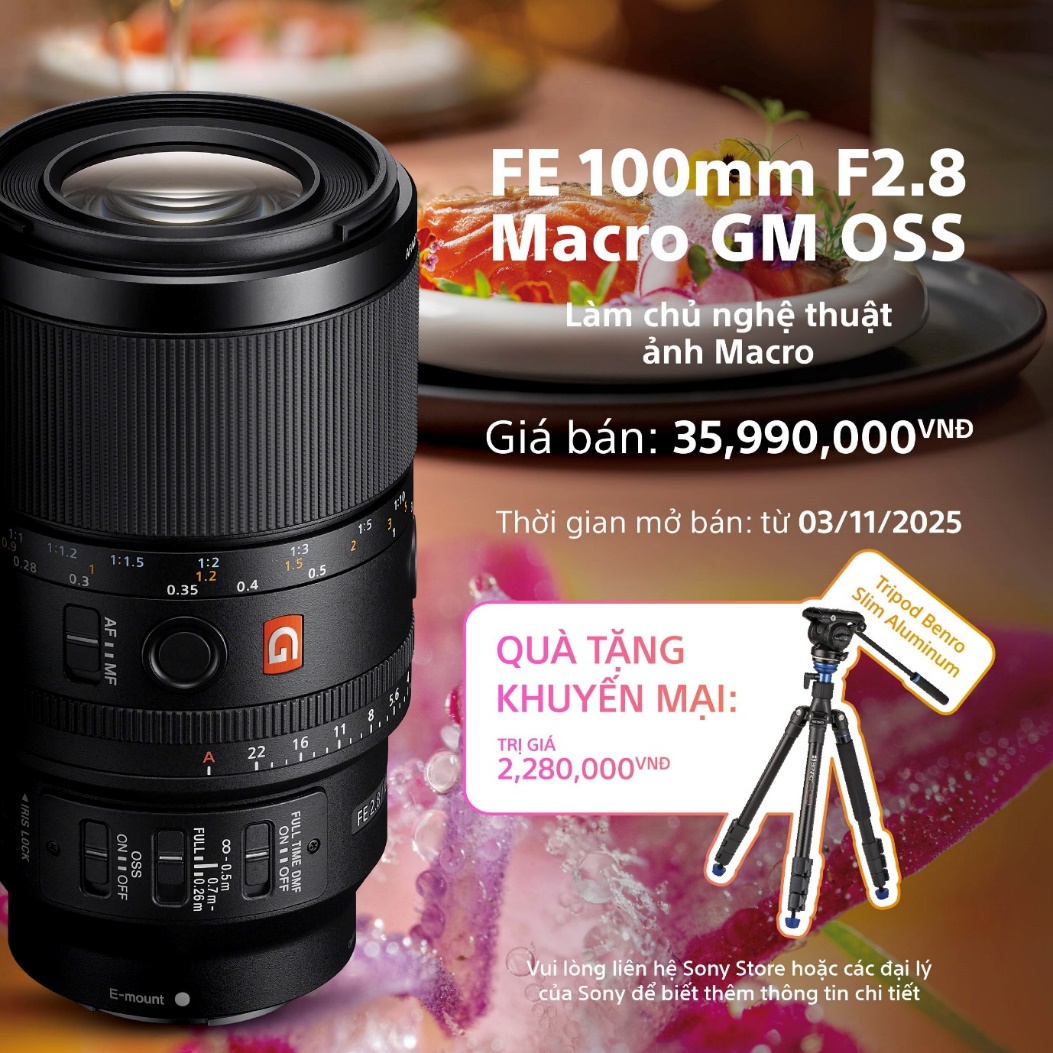 Sony ra mắt ống k&iacute;nh tele macro FE 100mm F2.8 Macro GM OSS thuộc d&ograve;ng G Master&trade;- Ảnh 5.
