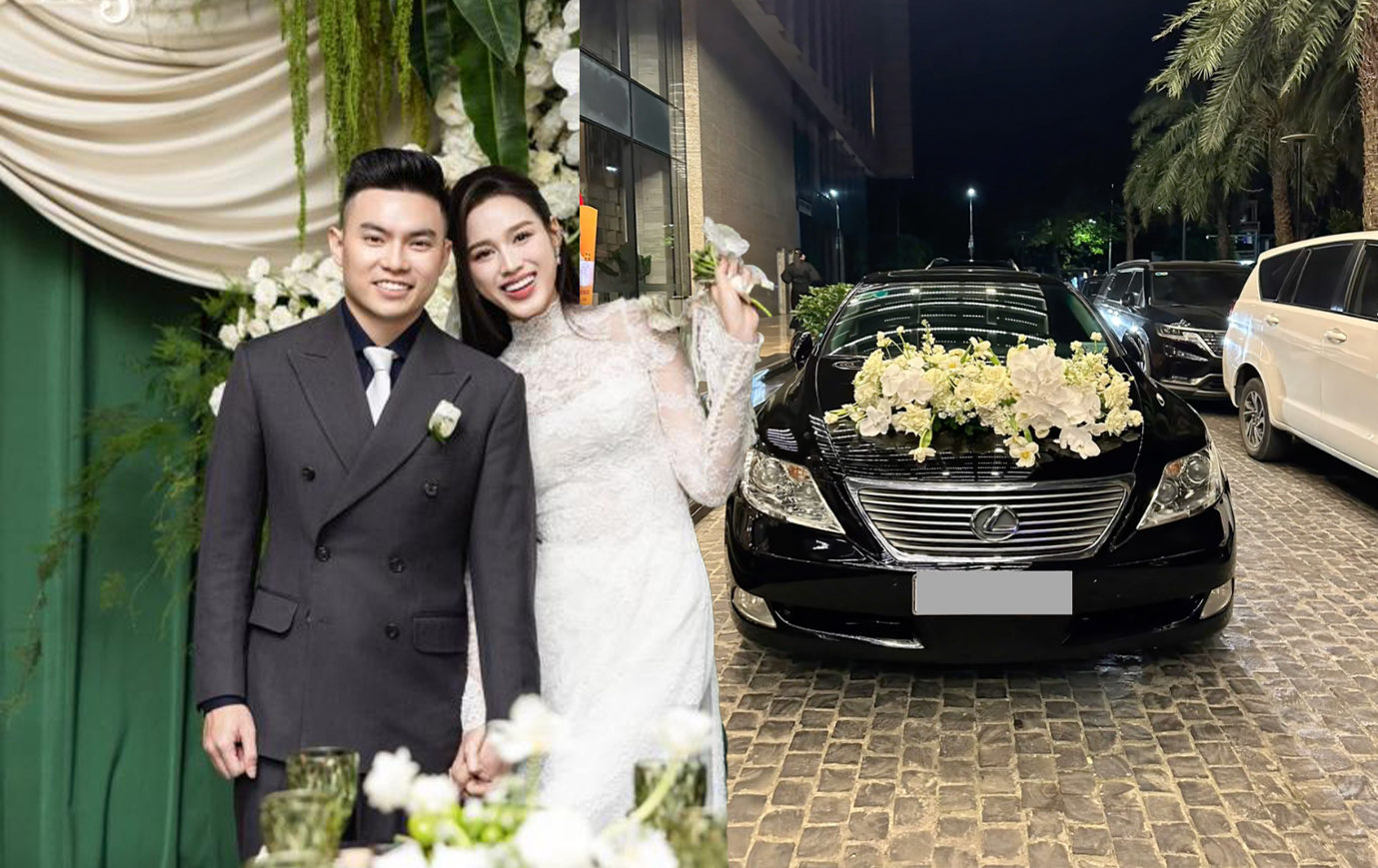 Dàn xe đón dâu bạc tỷ trong lễ cưới Hoa hậu Đỗ Hà và doanh nhân Viết Vương- Ảnh 1.