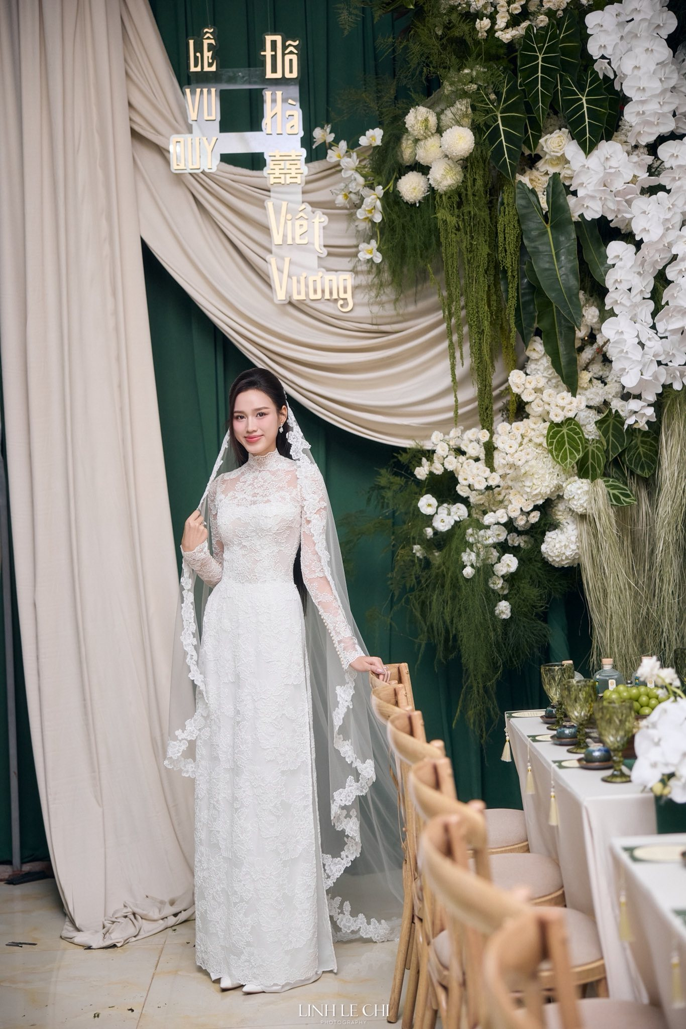 Sự tinh tế của HH Đỗ Hà khi thành cô dâu hào môn: Diện toàn thiết kế Việt, chiếc khoăn voan dài 4m ẩn chứa một điều- Ảnh 20.