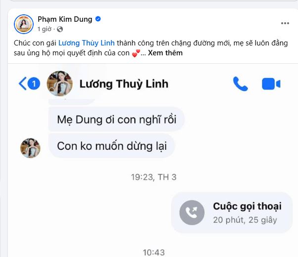"Bà trùm" hoa hậu nhà Sen Vàng công khai tin nhắn của hoa hậu quê Cao Bằng: Con không muốn dừng lại- Ảnh 1.