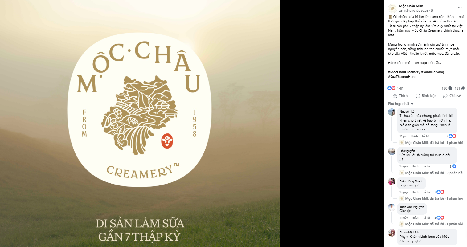 Sữa Mộc Châu thay đổi logo lạ quá- Ảnh 1. Sữa Mộc Châu thay đổi logo lạ quá- Ảnh 1.