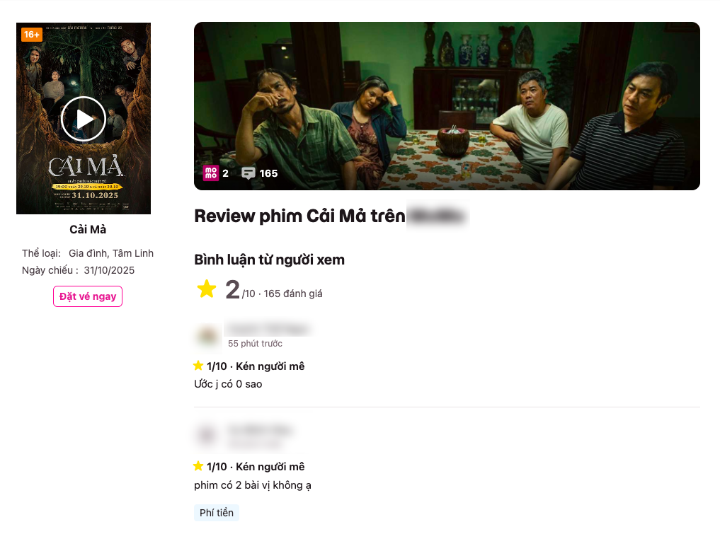 Chưa từng có ở showbiz: Phim Việt chưa chiếu đã nhận bão 1 sao, netizen tranh cãi “quá đúng hay quá đáng”- Ảnh 1. Chưa từng có ở showbiz: Phim Việt chưa chiếu đã nhận bão 1 sao, netizen tranh cãi “quá đúng hay quá đáng”- Ảnh 1.