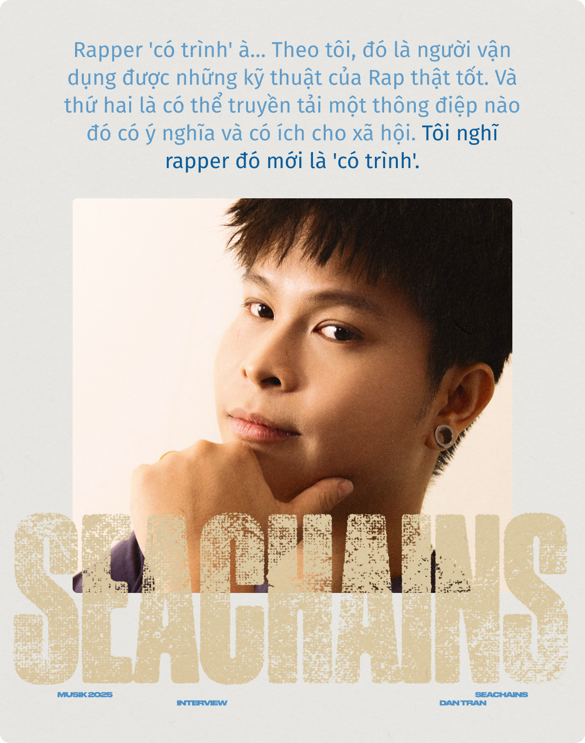 Quán quân Rap Việt Seachains: Mong tất cả anh em rapper từng diss nhau vẫn có thể ngồi chung trên một bàn tiệc- Ảnh 4. Quán quân Rap Việt Seachains: Mong tất cả anh em rapper từng diss nhau vẫn có thể ngồi chung trên một bàn tiệc- Ảnh 4.