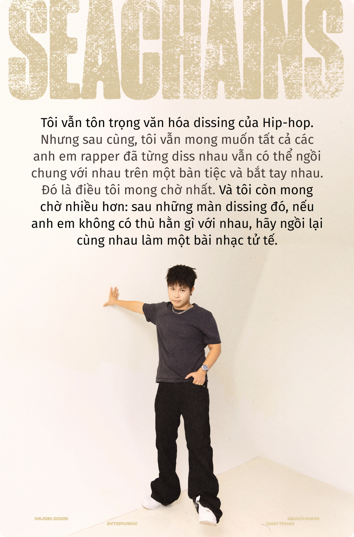 Quán quân Rap Việt Seachains: Mong tất cả anh em rapper từng diss nhau vẫn có thể ngồi chung trên một bàn tiệc- Ảnh 3. Quán quân Rap Việt Seachains: Mong tất cả anh em rapper từng diss nhau vẫn có thể ngồi chung trên một bàn tiệc- Ảnh 3.