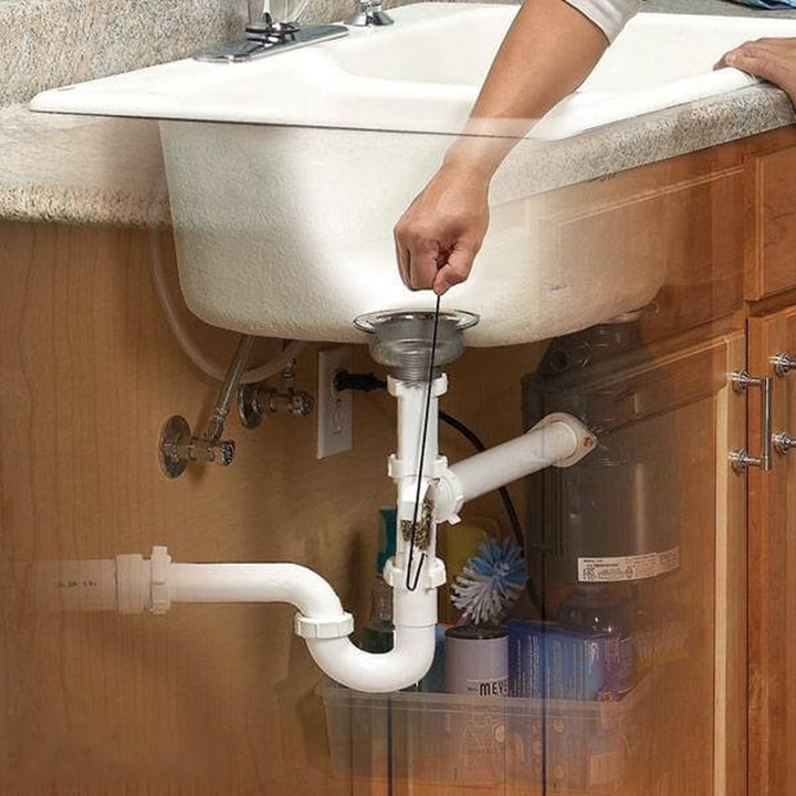 Cách vệ sinh đường ống thoát nước ở bồn rửa bát- Ảnh 1.