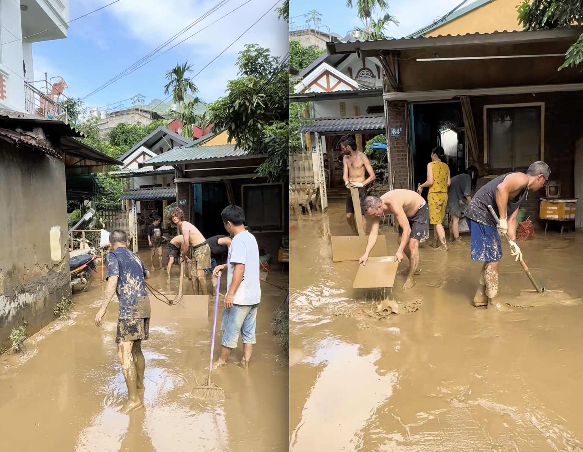 Du lịch Việt Nam đúng đợt mưa bão, khách Tây có thêm trải nghiệm mới: Dân mạng xem vừa buồn cười vừa thích thú- Ảnh 1.