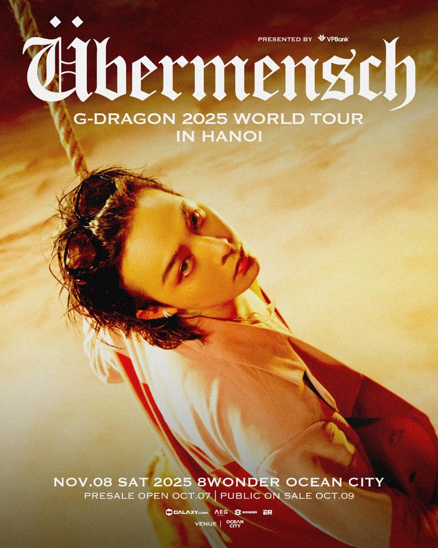 G-DRAGON 2025 WORLD TOUR [Übermensch] biểu tượng toàn cầu chính thức trở lại với chuyến lưu diễn được mong chờ bậc nhất tại các thành phố lớn- Ảnh 1.