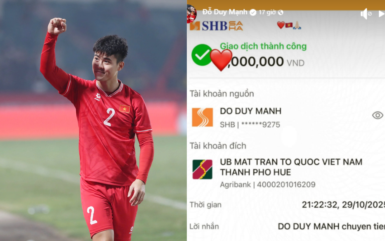 Ấm lòng tình đồng bào: Quang Hải, Duy Mạnh và dàn cầu thủ Việt ủng hộ bà con vùng lũ- Ảnh 2.