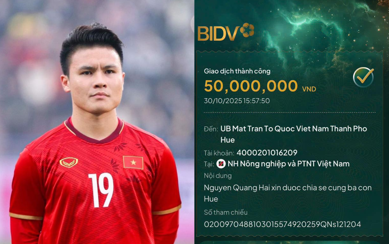 Ấm lòng tình đồng bào: Quang Hải, Duy Mạnh và dàn cầu thủ Việt ủng hộ bà con vùng lũ- Ảnh 1.