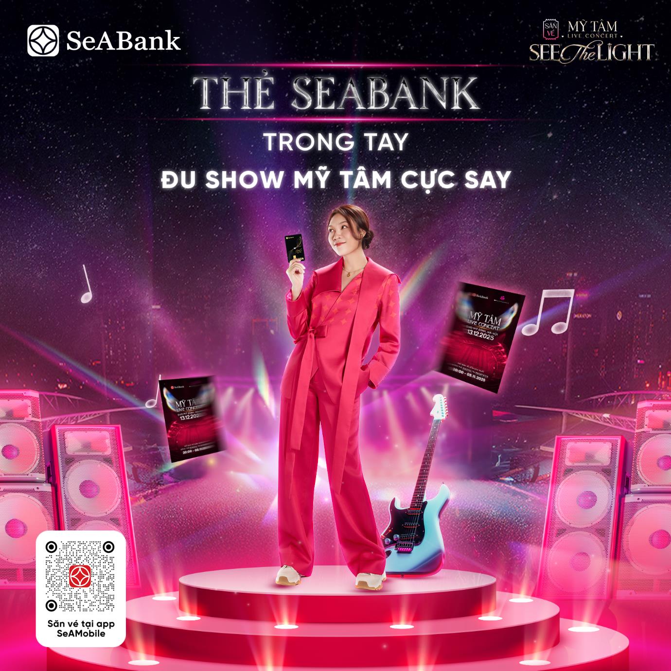 8 cơ hội - 10.000 tấm vé: Hành trình âm nhạc không thể bỏ lỡ cùng SeABank và Mỹ Tâm- Ảnh 3. 8 cơ hội - 10.000 tấm vé: Hành trình âm nhạc không thể bỏ lỡ cùng SeABank và Mỹ Tâm- Ảnh 3.