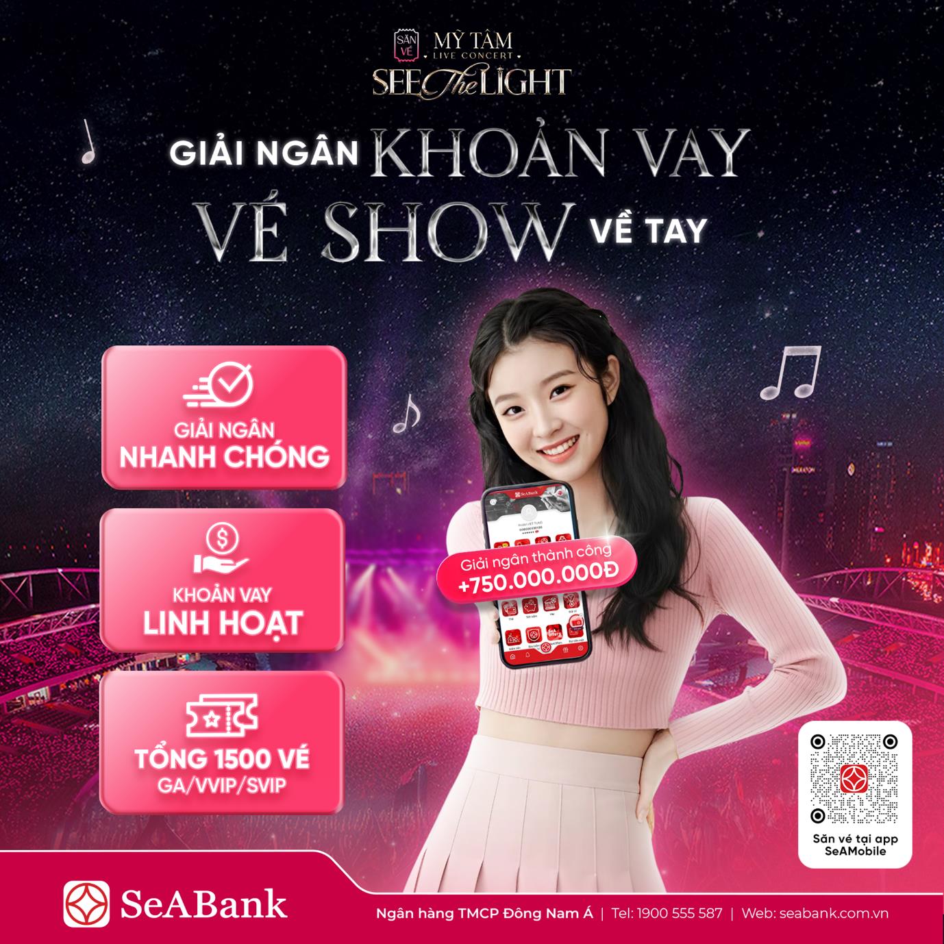 8 cơ hội - 10.000 tấm vé: Hành trình âm nhạc không thể bỏ lỡ cùng SeABank và Mỹ Tâm- Ảnh 4. 8 cơ hội - 10.000 tấm vé: Hành trình âm nhạc không thể bỏ lỡ cùng SeABank và Mỹ Tâm- Ảnh 4.