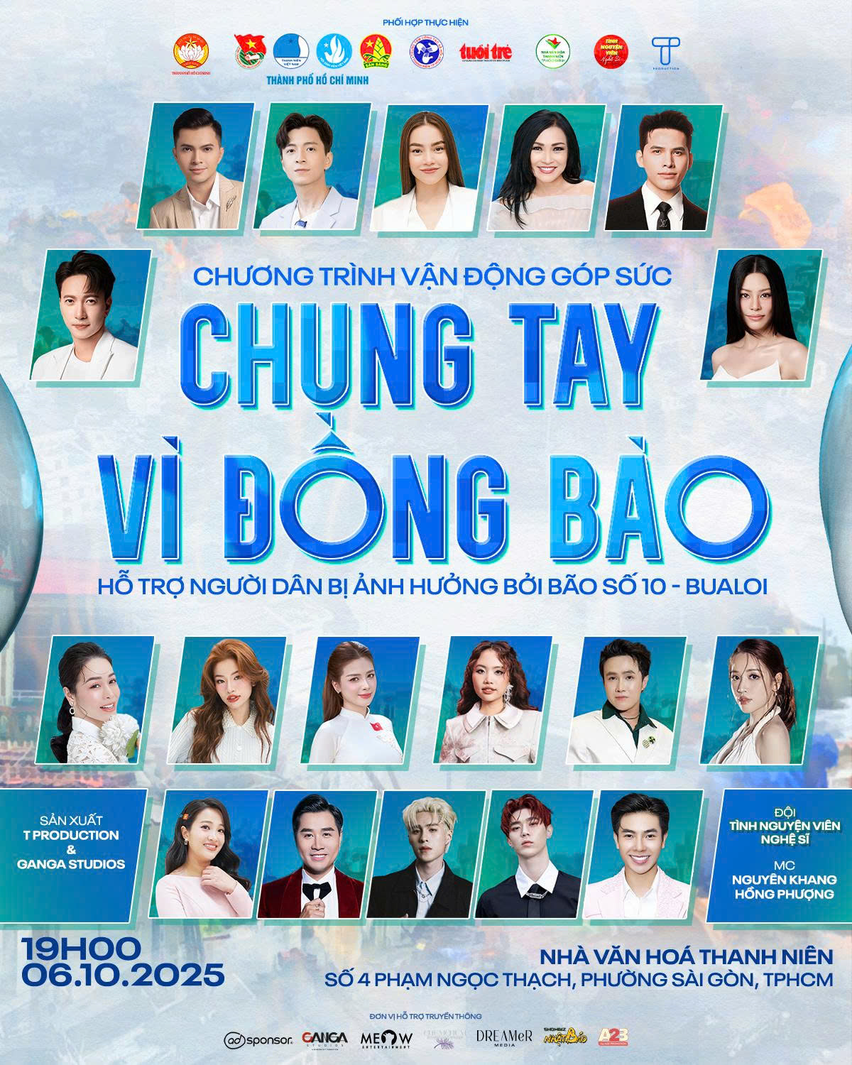 Hồ Ngọc Hà, Phương Mỹ Chi và dàn sao tham gia Chung Tay Vì Đồng Bào- Ảnh 1.
