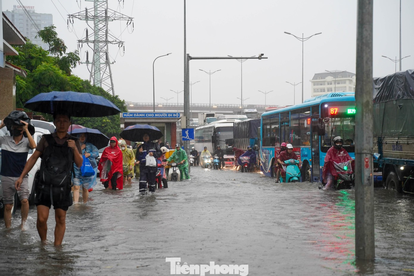 Mưa vượt công suất thoát nước, hồ Hoàn Kiếm nước dâng gần ngưỡng 8m- Ảnh 1.