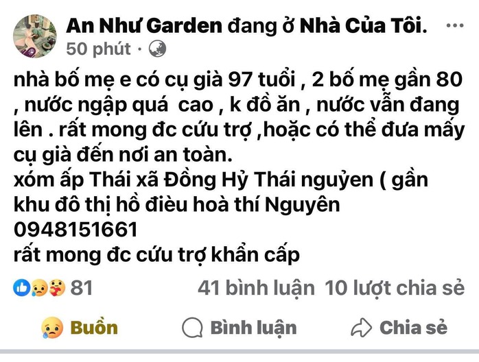 Những tiếng kêu cứu khẩn cấp khi Thái Nguyên bị ngập lụt nặng- Ảnh 3.