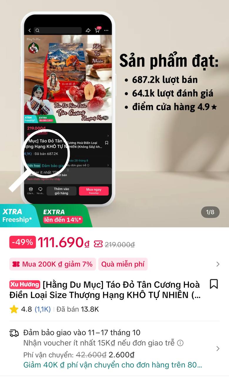 Táo đỏ sắp hết hạn, điều gì đang diễn ra trên gian hàng của Hằng Du Mục?- Ảnh 5.