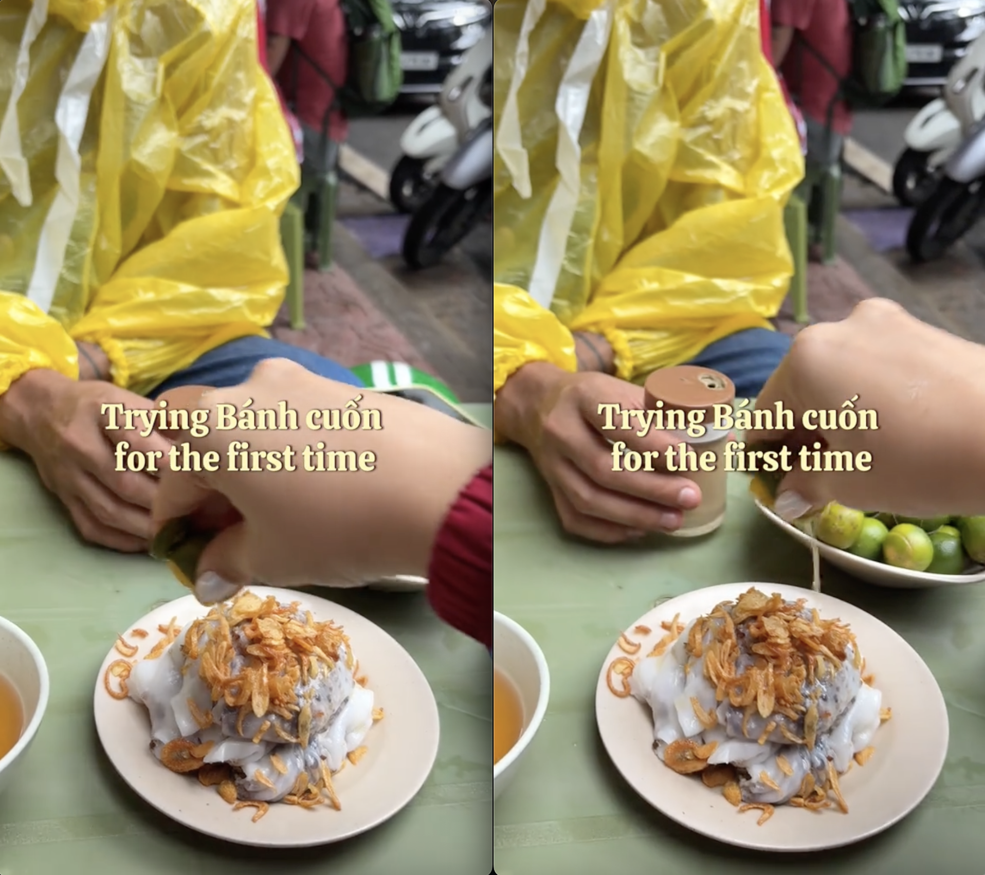 Dân mạng Việt "đứng hình" khi nhìn hành động cô gái Tây làm với đĩa bánh cuốn- Ảnh 2.