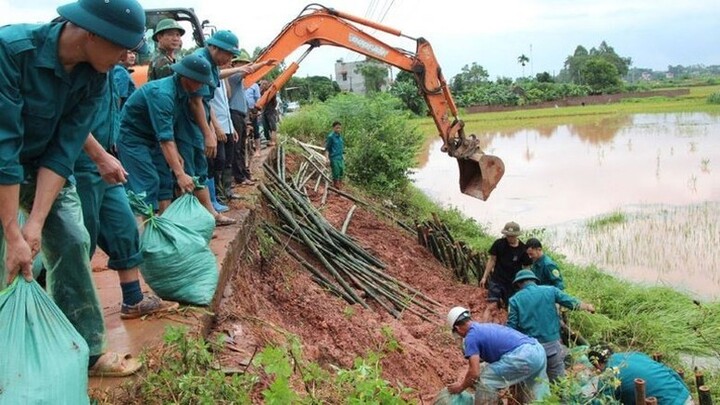 Bác tin vỡ đê sông Thương ở Bắc Ninh- Ảnh 1.