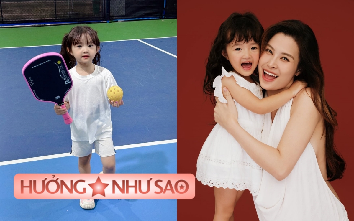 Con gái Đông Nhi mang vợt tiền triệu, ra dáng "vợt thủ" trên sân pickleball- Ảnh 1.