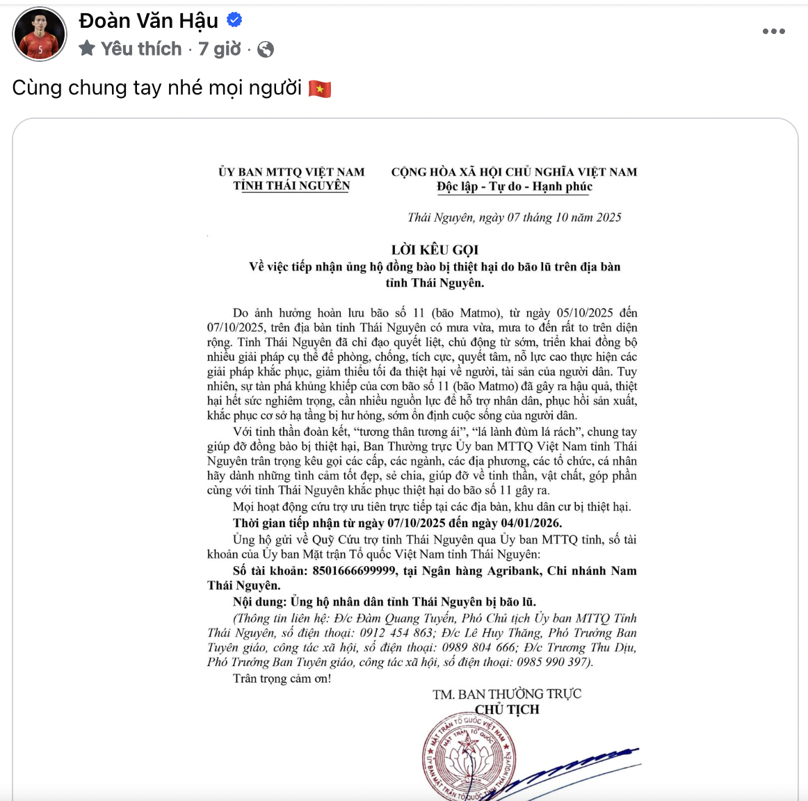 Quang Dương pickleball ủng hộ 200 triệu, Đỗ Duy Mạnh c&ugrave;ng d&agrave;n sao thể thao chia sẻ với b&agrave; con v&ugrave;ng lũ Th&aacute;i Nguy&ecirc;n- Ảnh 7.