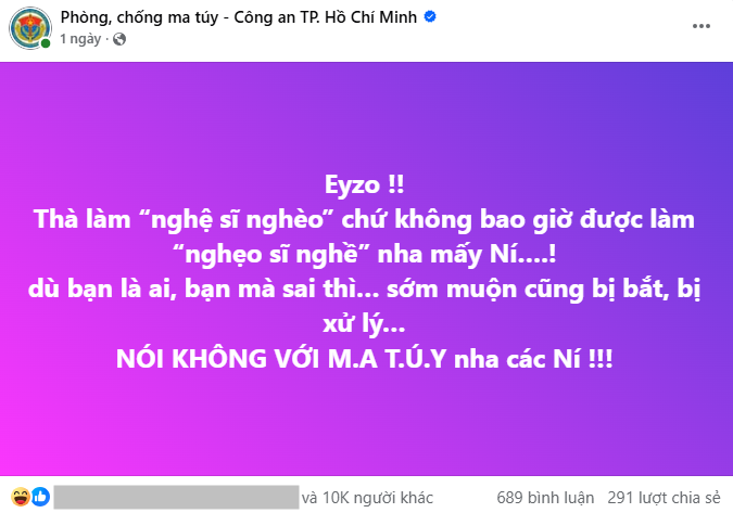 Admin fanpage Phòng, chống ma túy - Công an TP. Hồ Chí Minh là ai mà 