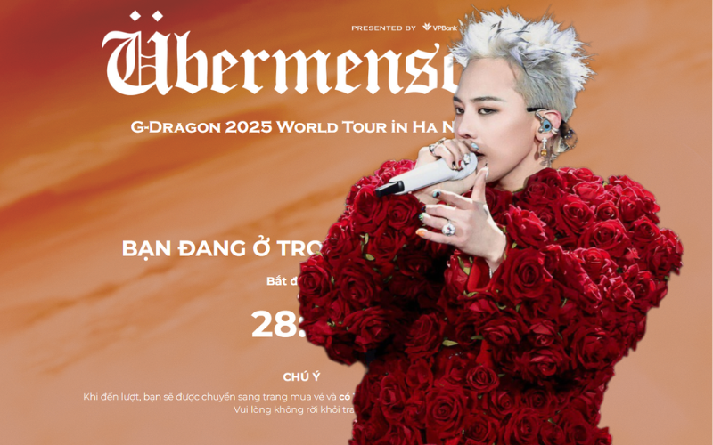 Trình Việt Nam giờ cỡ này: Hơn 500 nghìn lượt tranh mua vé concert G-DRAGON Hà Nội mà website vẫn mượt êm ru!- Ảnh 2.