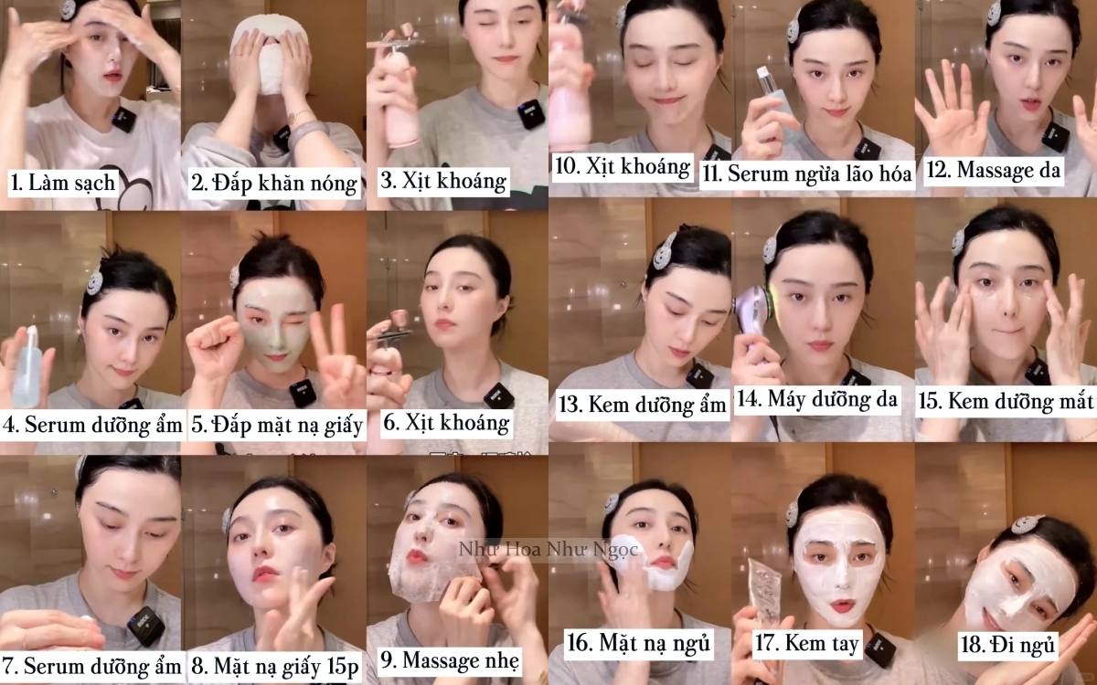Chu trình dưỡng da 18 bước gây choáng của Phạm Băng Băng- Ảnh 2.