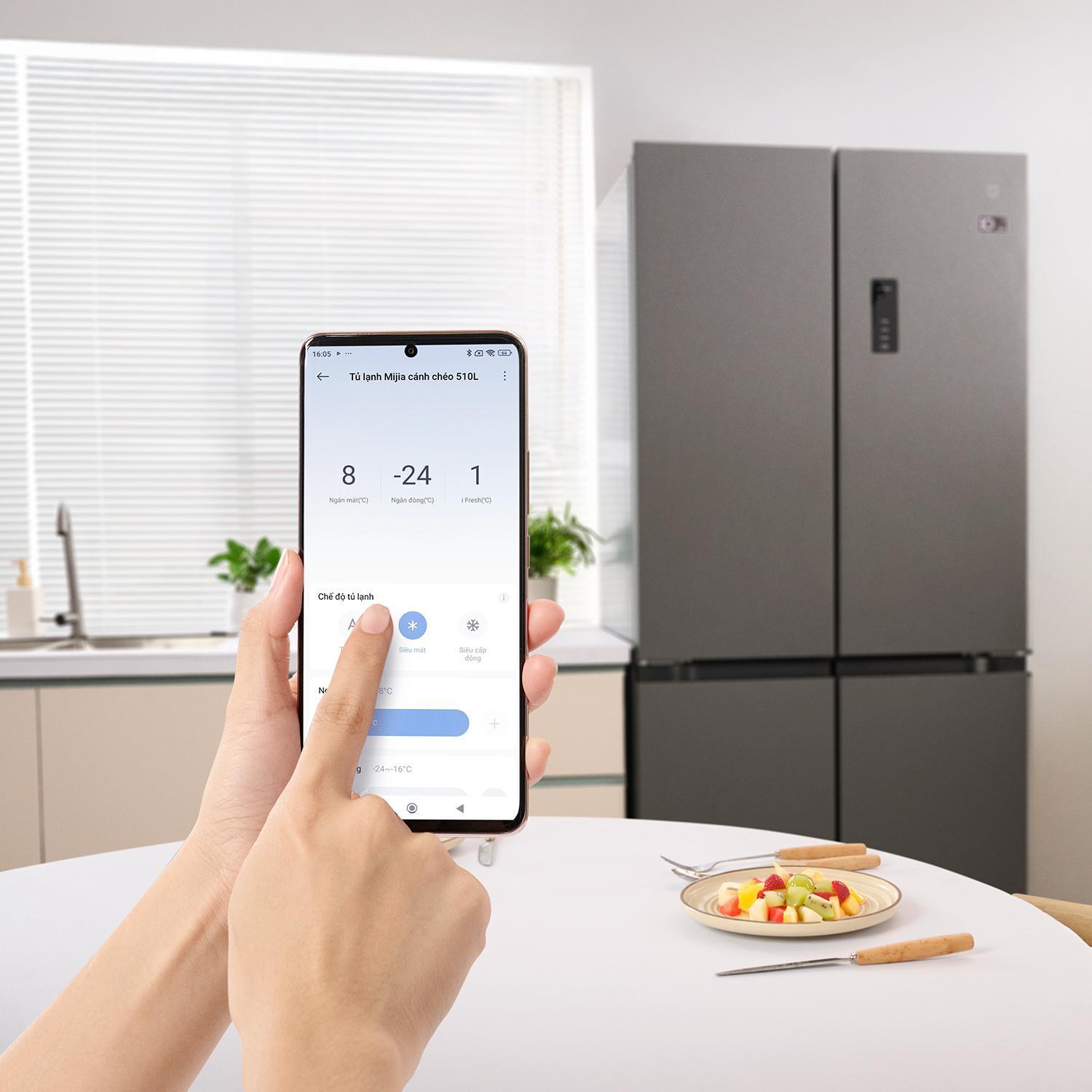 Tủ lạnh 4 cửa Mijia Refrigerator Cross Door 510L: Không gian lưu trữ khổng lồ, thiết kế sang trọng, giá hợp lý- Ảnh 3.
