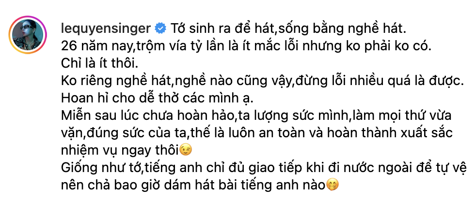 Lệ Quyên đăng tâm thư, Hồ Ngọc Hà bị réo tên- Ảnh 2. Lệ Quyên đăng tâm thư, Hồ Ngọc Hà bị réo tên- Ảnh 2.