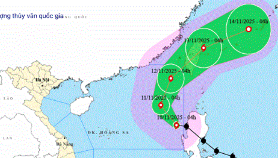 Fung Wong giật cấp 16 vào Biển Đông, trở thành cơn bão số 14- Ảnh 1.