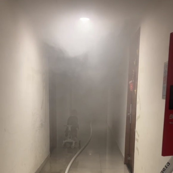 Cháy căn hộ chung cư ở TPHCM, người dân hốt hoảng tháo chạy- Ảnh 1.