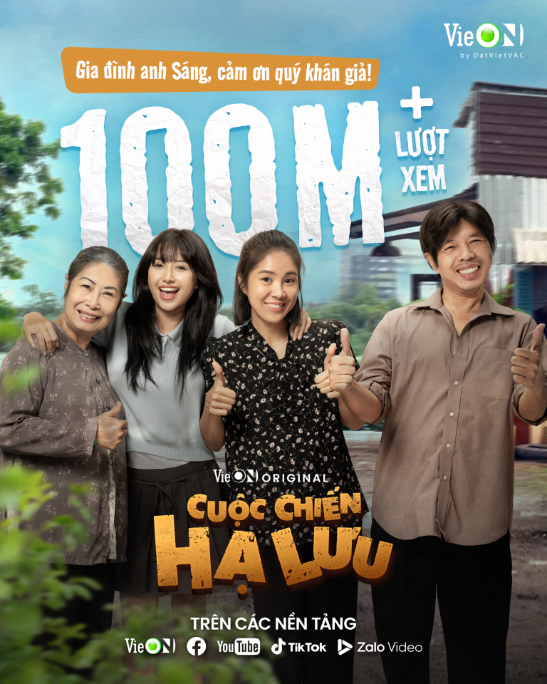 “Cuộc Chiến Hạ Lưu” đạt 100 triệu view: Thái Hòa tát thật khiến Lê Phương tỉnh ngủ- Ảnh 1.