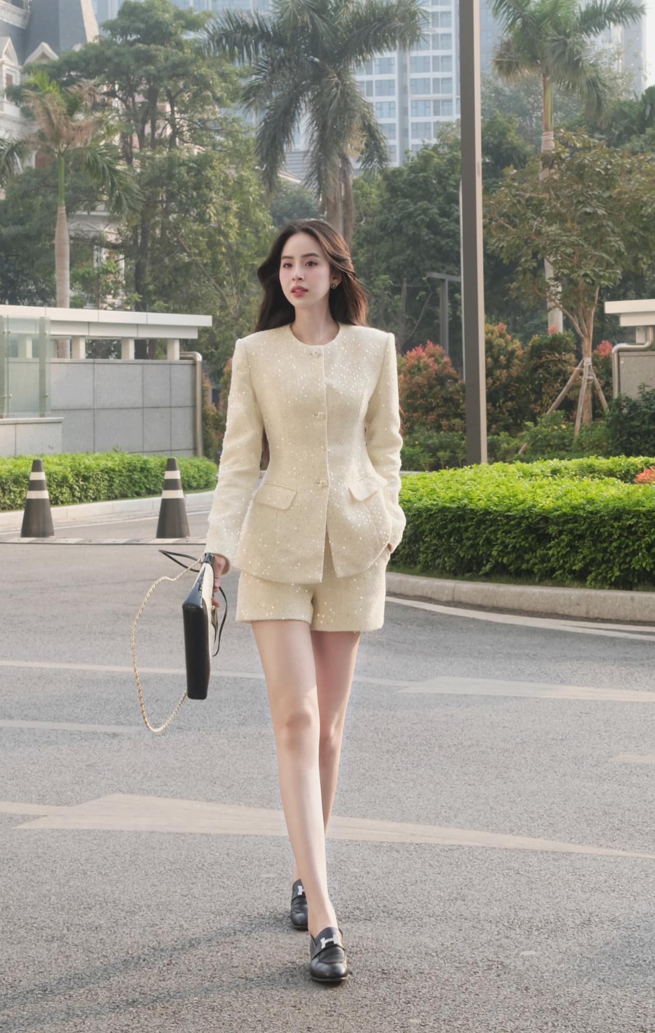 Thế nào là đỉnh cao phối đồ: Dâu hào môn Hương Liên diện toàn item màu trung tính mà bộ nào cũng sang tuyệt đối- Ảnh 4. Thế nào là đỉnh cao phối đồ: Dâu hào môn Hương Liên diện toàn item màu trung tính mà bộ nào cũng sang tuyệt đối- Ảnh 4.