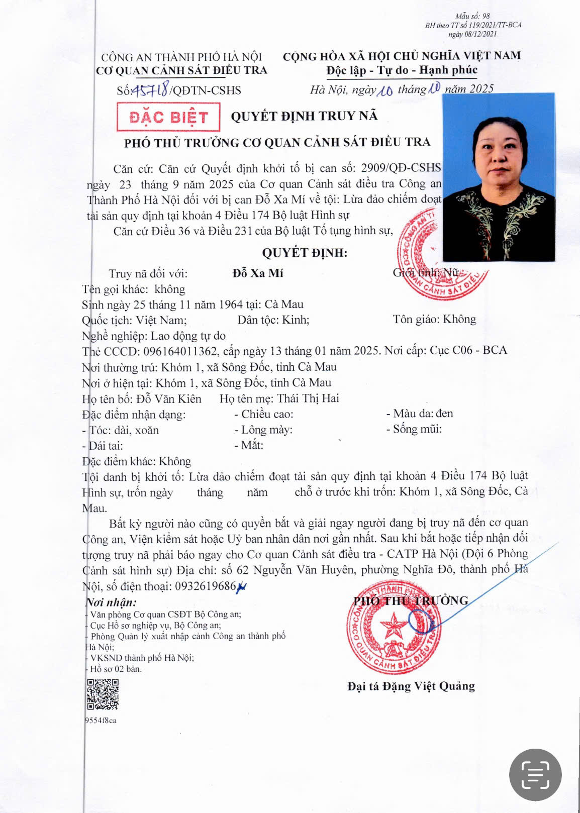 Truy nã đặc biệt Đỗ Xa Mí- Ảnh 1.