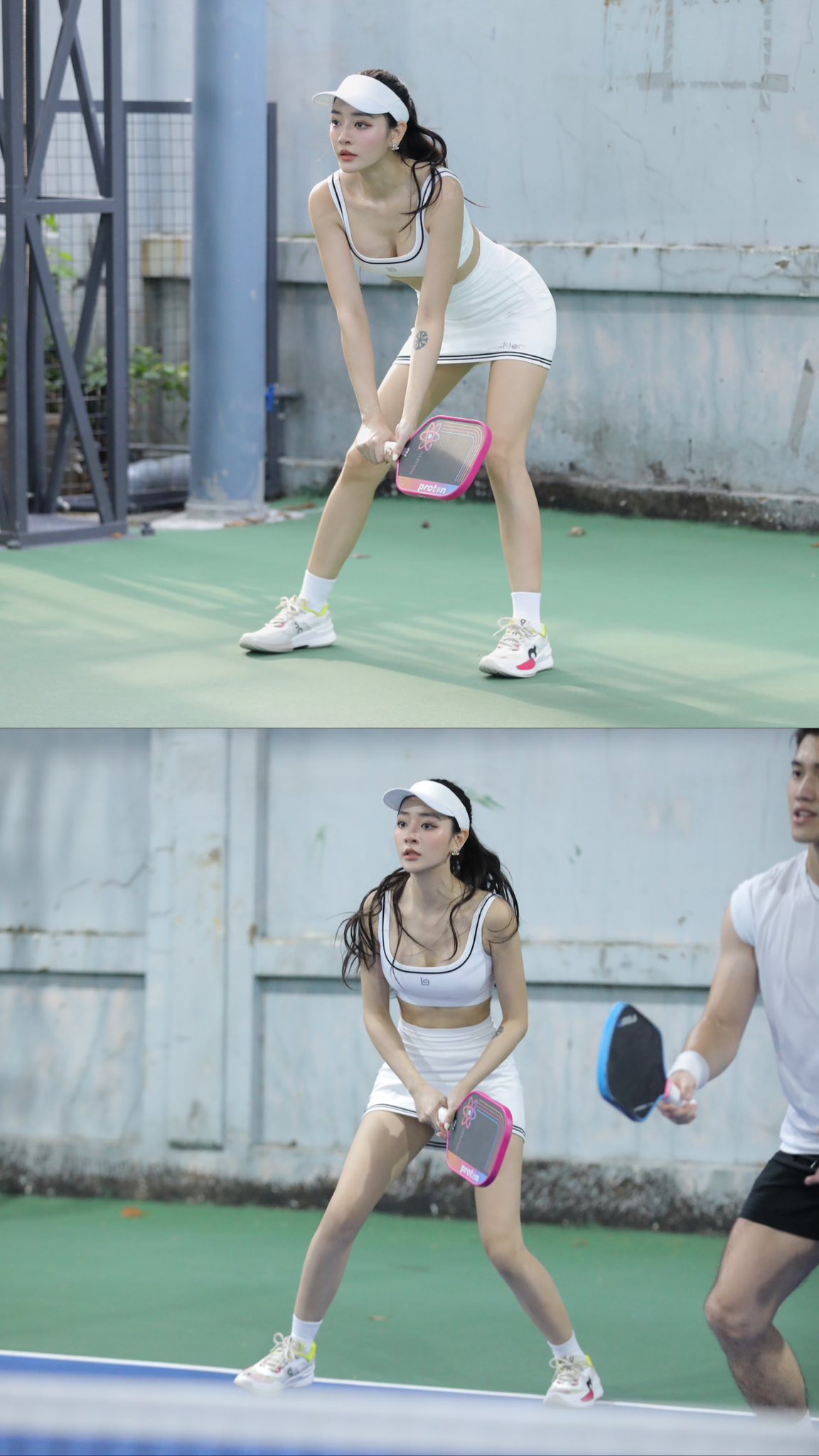 Danh tính cô gái vừa bước ra sân pickleball đã khiến tất cả trầm trồ: "Ôi thôi chết, sao lại có người hoàn hảo cỡ này"- Ảnh 3.