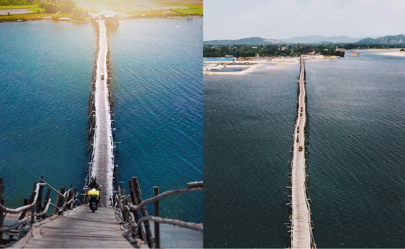 Cầu gỗ vượt sông dài nhất Việt Nam biến mất sau bão số 13: Lịch sử gần 30 năm, từng lên phim điện ảnh- Ảnh 1. Cầu gỗ vượt sông dài nhất Việt Nam biến mất sau bão số 13: Lịch sử gần 30 năm, từng lên phim điện ảnh- Ảnh 1.