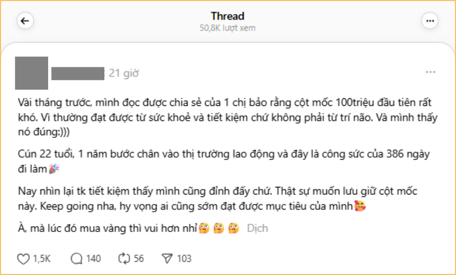 Đi làm 1 năm tiết kiệm hơn trăm triệu- Ảnh 1.