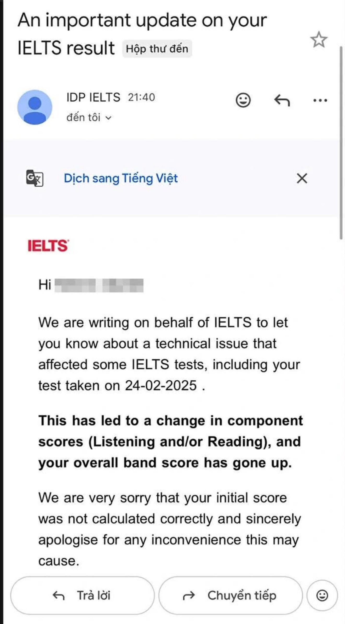 Vì sao nhiều thí sinh phải điều chỉnh điểm thi IELTS?- Ảnh 1.