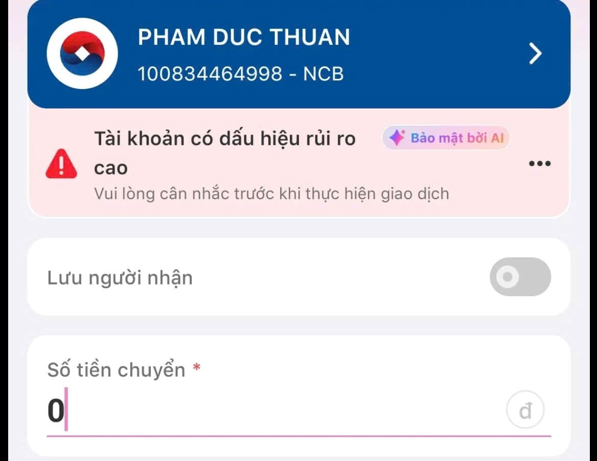 Đang định chuyển tiền vào tài khoản NCB 100834464998 cho shipper, một dòng bất thường trên MoMo khiến cô gái "quay xe" khẩn cấp- Ảnh 1.
