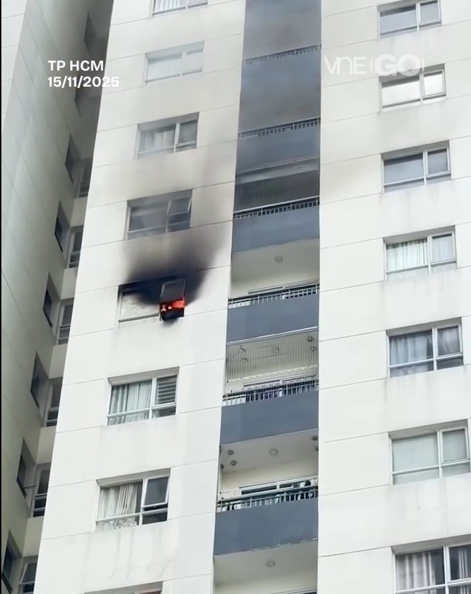 Cháy căn hộ chung cư, hàng trăm người tháo chạy- Ảnh 1.