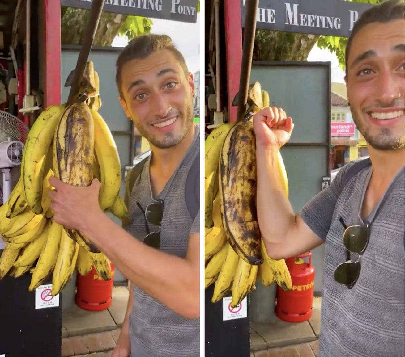 Quả chuối nặng tận 6kg, 4 người mới ăn hết: Nhìn thân cây còn choáng hơn- Ảnh 1. Quả chuối nặng tận 6kg, 4 người mới ăn hết: Nhìn thân cây còn choáng hơn- Ảnh 1.