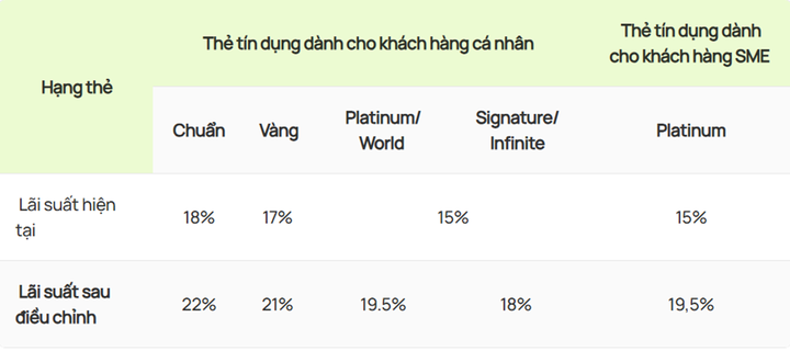 Lãi suất thẻ tín dụng tăng mạnh, cao nhất lên 22%/năm- Ảnh 1.